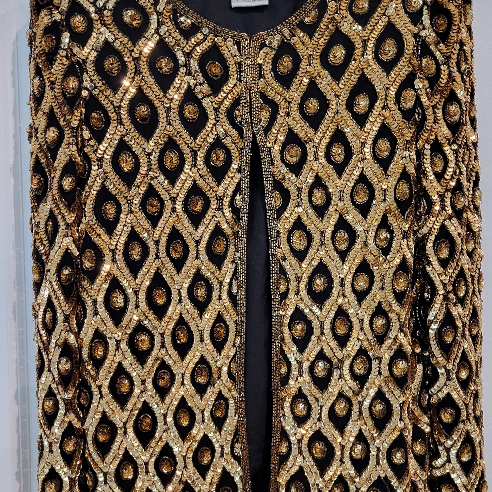 Vintage silk beaded jacket